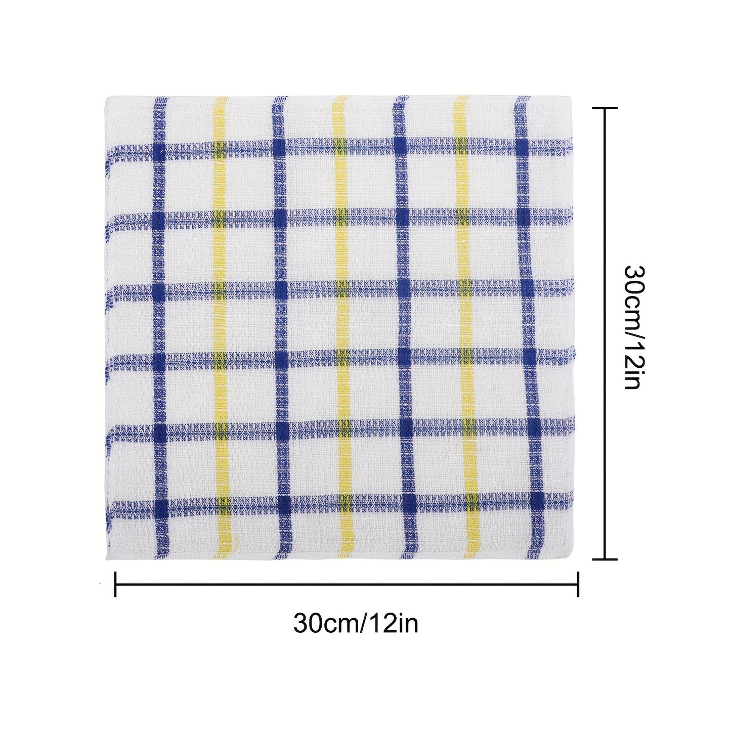 12pcs Kitchen Dish Cloths, Soft Absorbent Dishwashing Towel, Household Cleaning Tools, Reusable & Durable, 35cm/13in