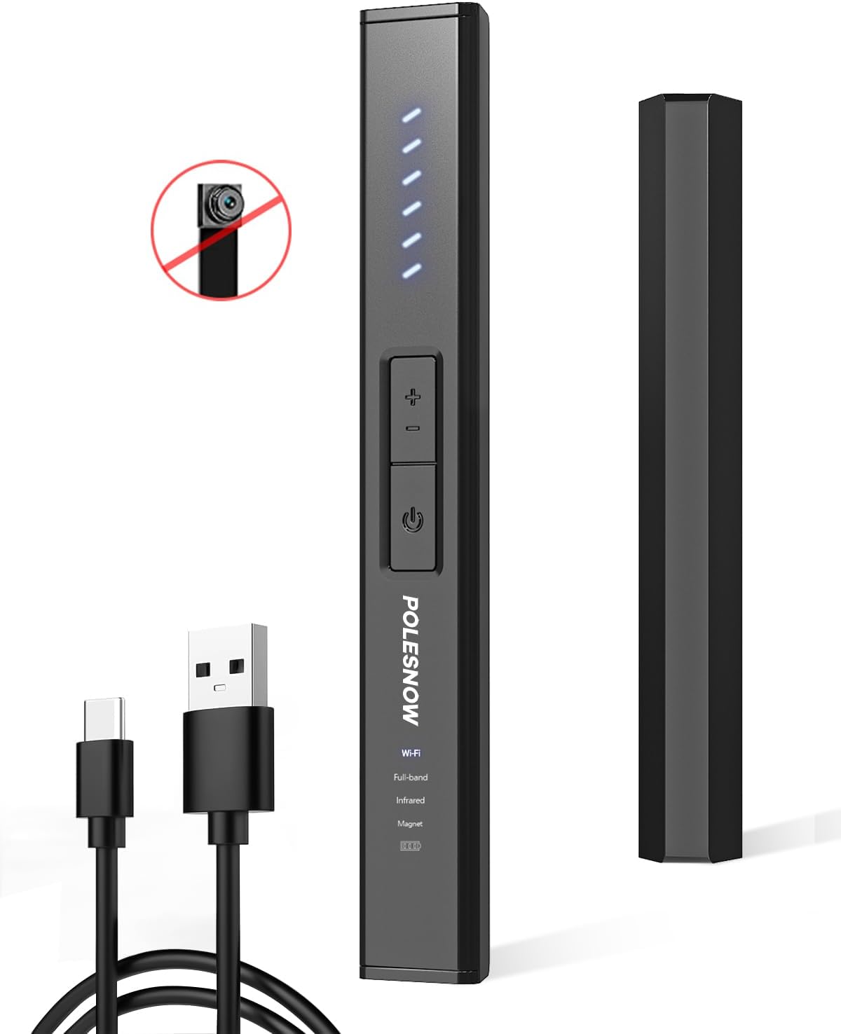 Hidden Camera Detectors, Bug Detector Anti Spy Camera Finder, GPS Tracker Detector Hidden Device Detector 6 Modes for Travel, Car, Bathroom,Office, Hotel, P18 Mix