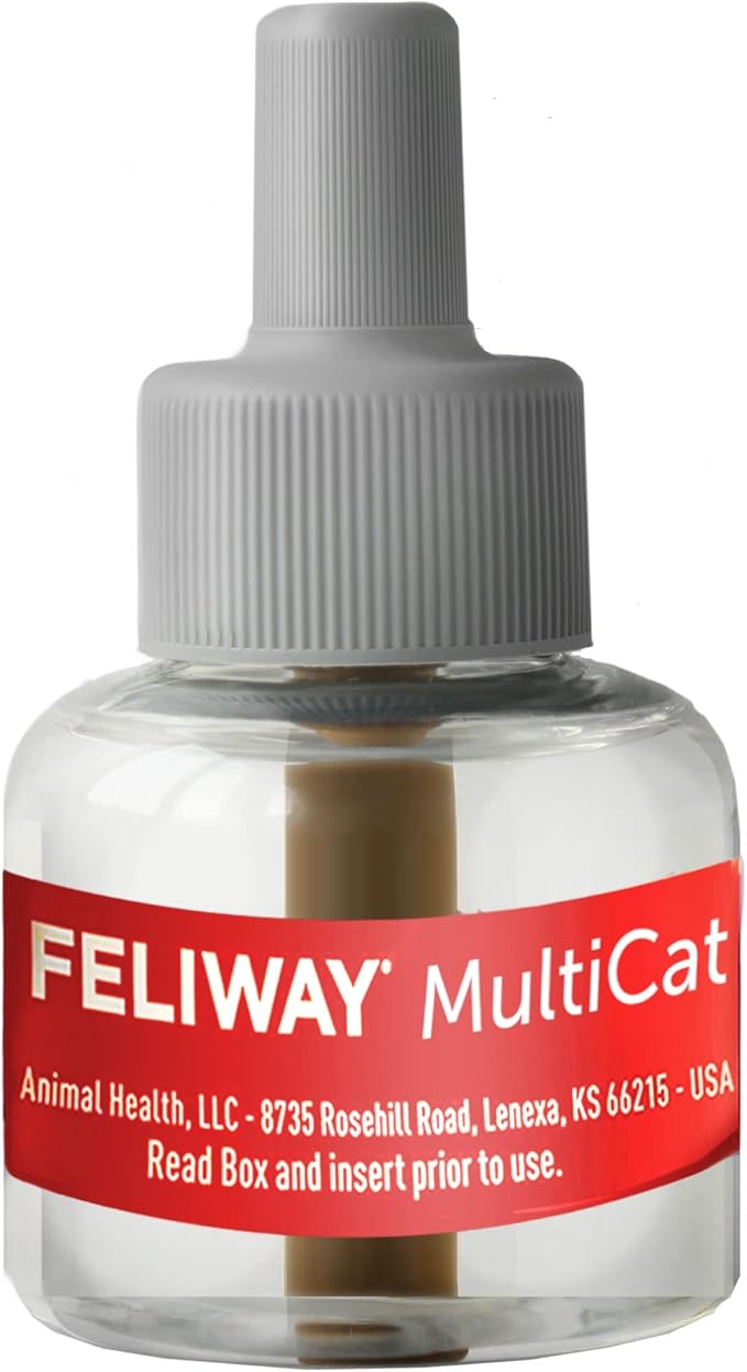 FELIWAY MultiCat 30 Day Cat Calming Refill for Pheromone Diffuser, 48ml - 1x 30 Day - Helps Reduce Conflicts and Signs of Tension in Multi-Cat Households