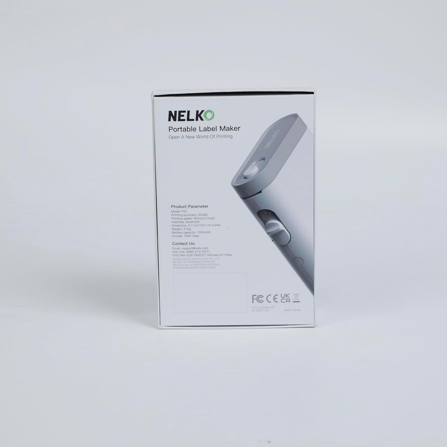 Nelko Label Maker Machine with Tape, P21 Bluetooth Label Printer, Wireless Mini Label Makers with Multiple Templates for Organizing Office Home, White