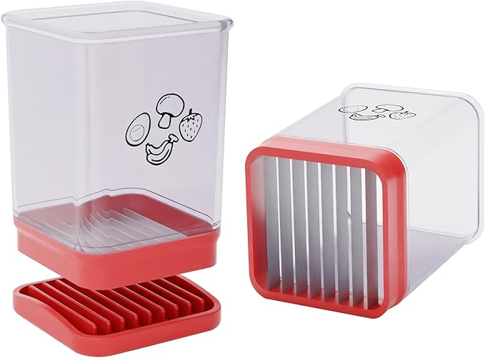 Fruit Slicer Cup, Speed Cutter for Strawberry Banana Grape Egg, Stainless Steel Vegetable Cutting Kitchen Gadget, Kitchen Portable Slicing Tool (1 pcs)