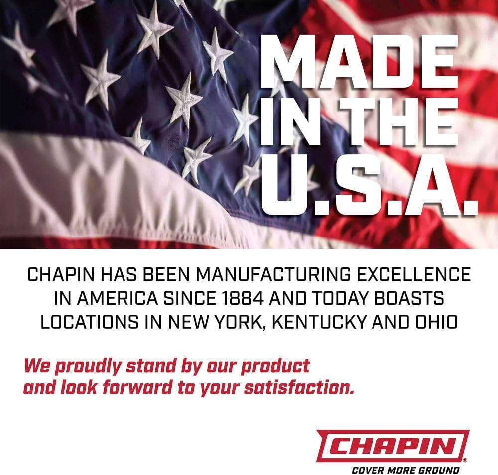 Chapin 20004 Made in USA 1 -Gallon Lawn and Garden Pump Pressured Sprayer, for Spraying Plants, Garden Watering, Weeds and Pests