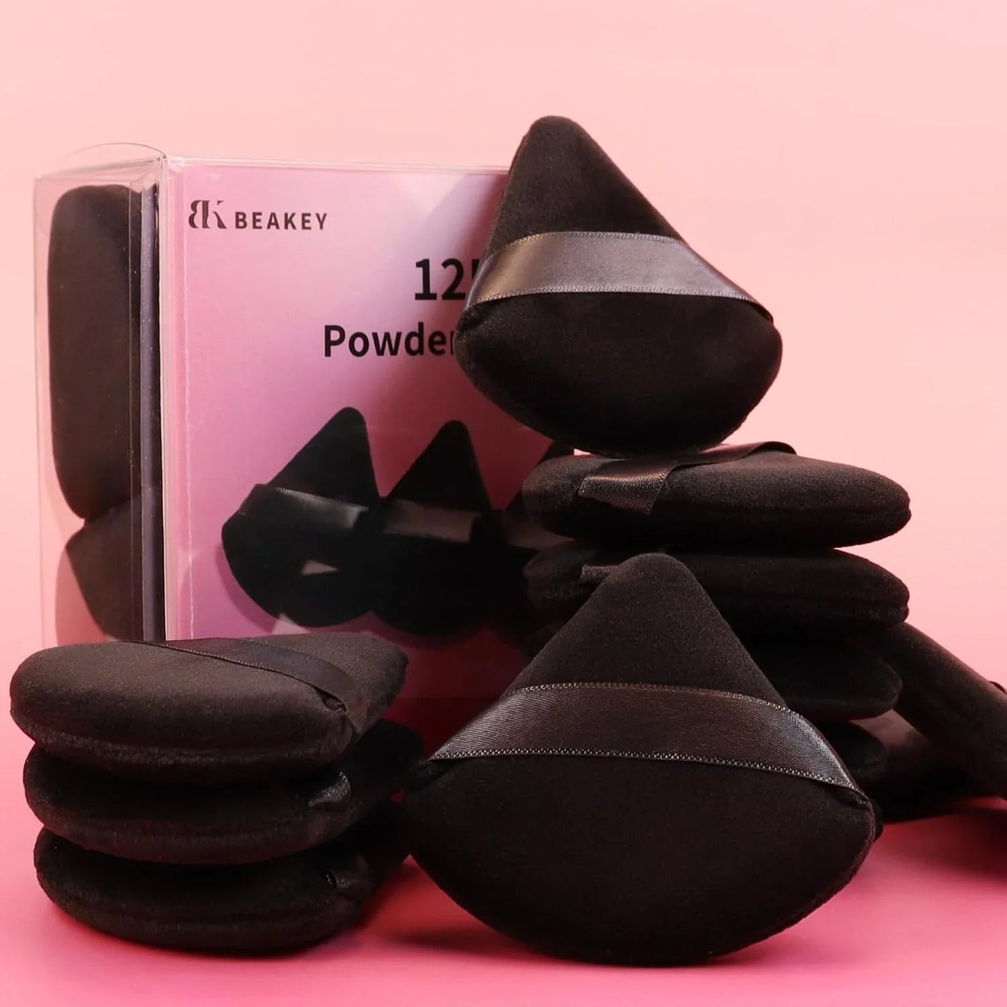 BEAKEY 12pcs Triangle Powder Puffs for Loose Powder & Foundation Makeup