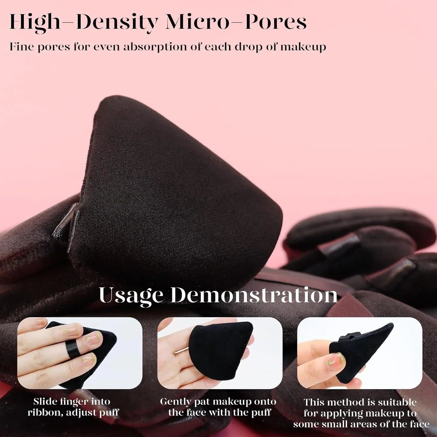 BEAKEY 12pcs Triangle Powder Puffs for Loose Powder & Foundation Makeup