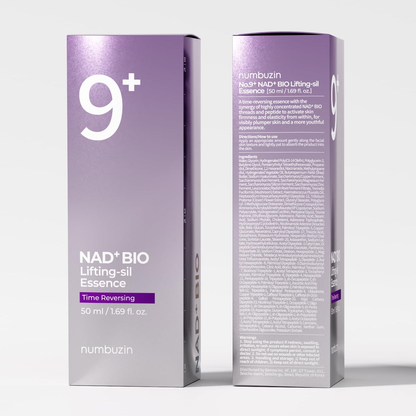 Numbuzin No.9 Essence | NAD+ BIO Lifting Serum for Firming & Wrinkles | 1.69 fl. oz.