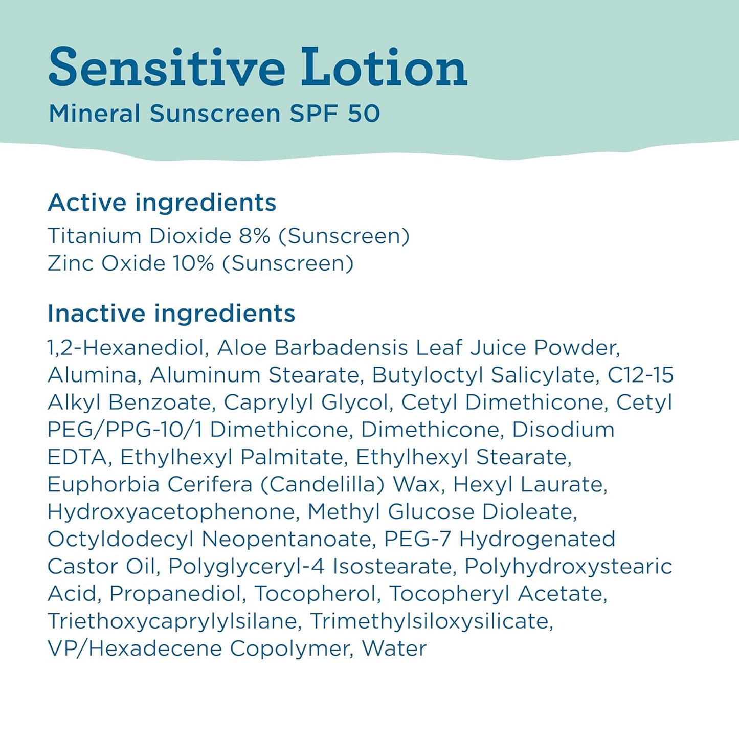 Blue Lizard Sensitive SPF 50+ Mineral Sunscreen, Water Resistant, 3 oz, Fragrance Free