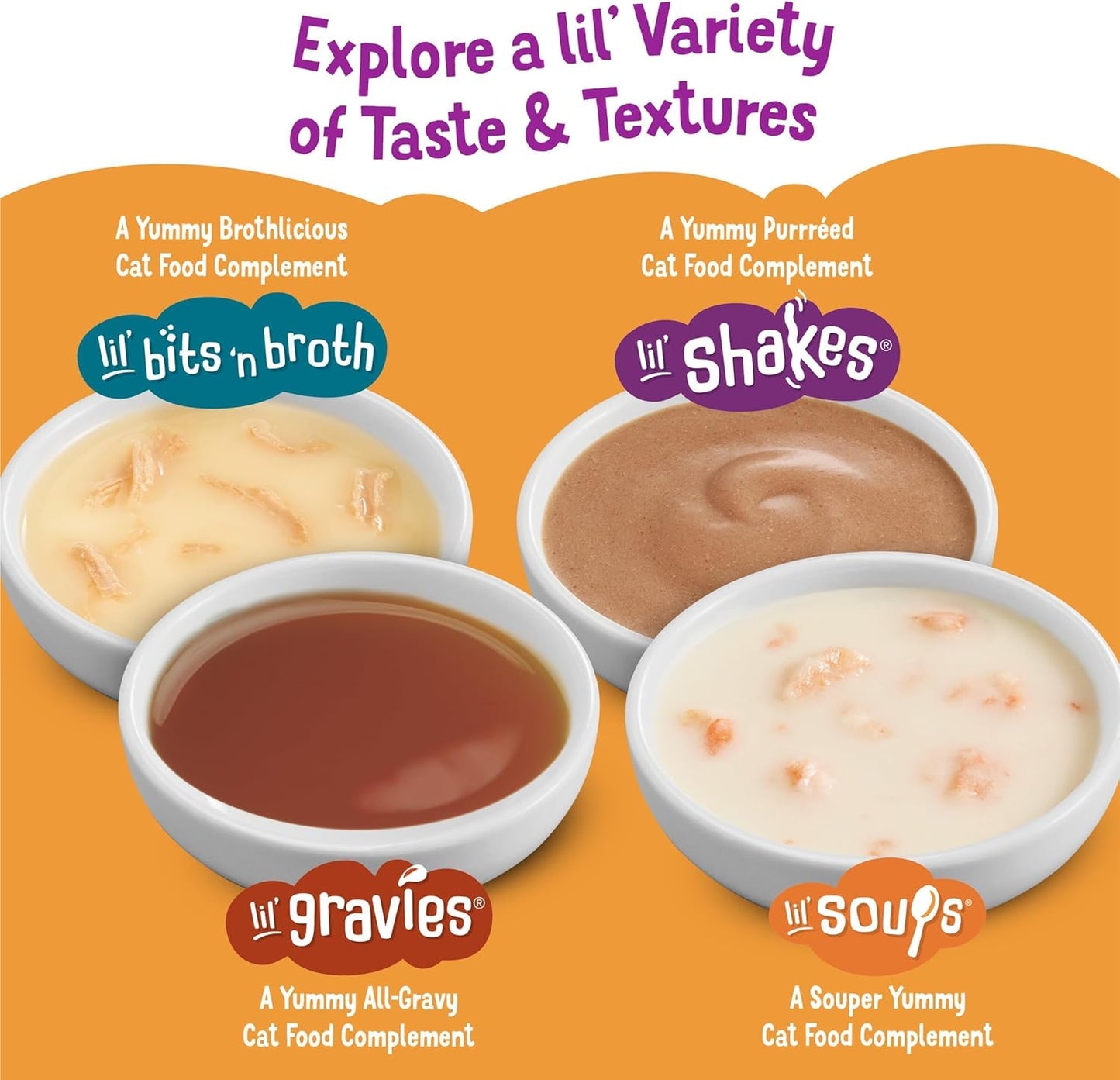 Purina Friskies Grain Free Lickable Cat Food Toppers Lil’ Soups With Shrimp in a Velvety Chicken Broth - (Pack of 8) 1.2 oz. Cups
