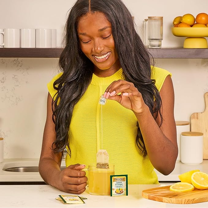 Twinings of London Flavoured Herbal Tea Lemon & Ginger 100 pckts