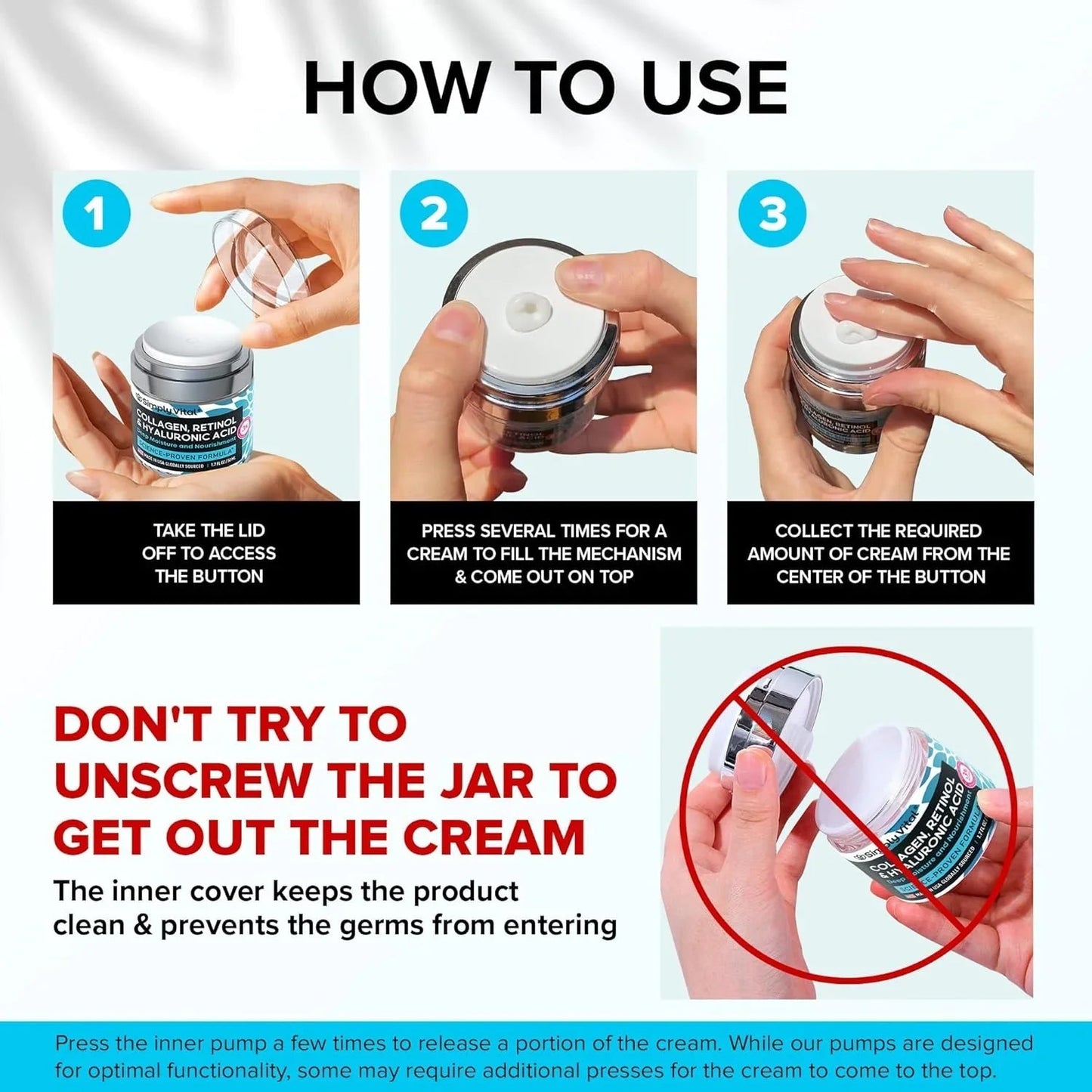 SimplyVital Anti-Aging Collagen, Retinol & Hyaluronic Face Cream – 1.7 fl.oz.