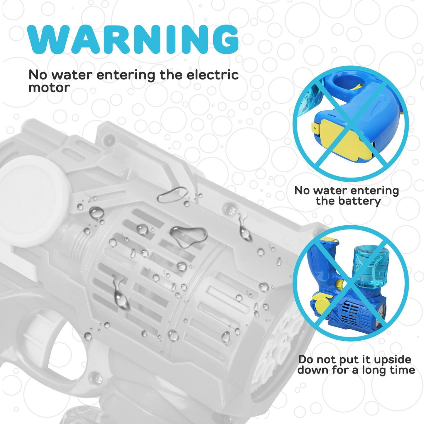 Toy Life 3 Pack Bubble Guns for Kids, Automatic Bubble Blower, Leakproof & Lightweight, Outdoor Summer Toy, Easter Basket Stuffer, Party Favor, Birthday Gift for Toddlers Boys Girls