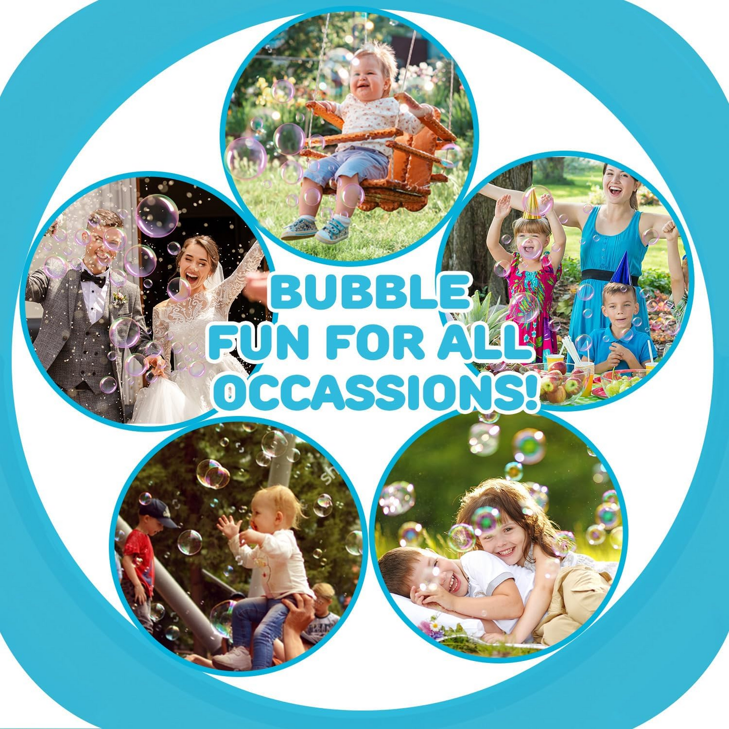 Toy Life 3 Pack Bubble Guns for Kids, Automatic Bubble Blower, Leakproof & Lightweight, Outdoor Summer Toy, Easter Basket Stuffer, Party Favor, Birthday Gift for Toddlers Boys Girls