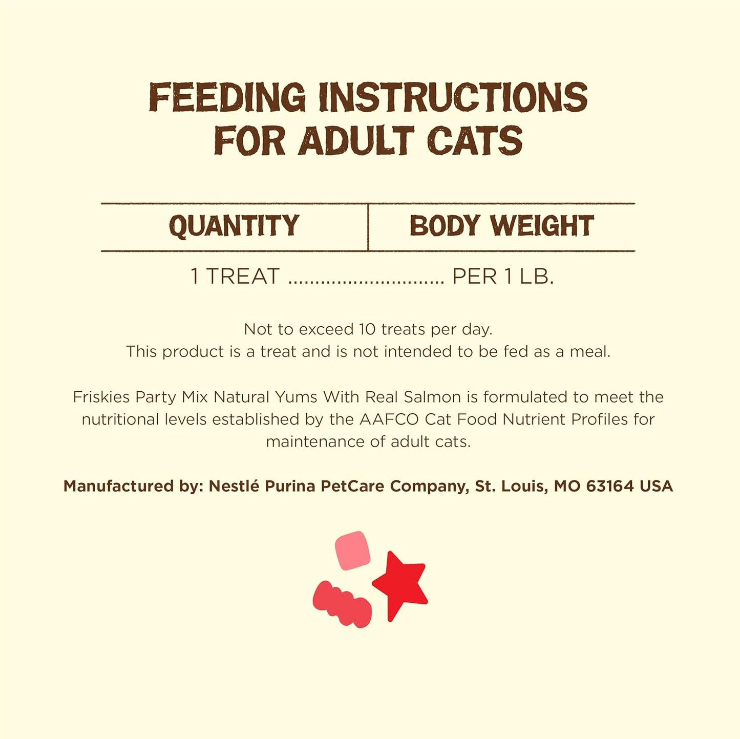Purina Friskies Natural Cat Treats Party Mix Natural Yums With Real Salmon and Added Vitamins, Minerals and Nutrients - 20 Oz. Canister