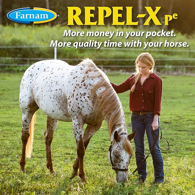 Farnam Repel-X Ready-To-Use Fly Spray, Insecticide And Repellent For Horses And Dogs, 32 Fluid Ounces, 1 Quart Bottle With Trigger Sprayer