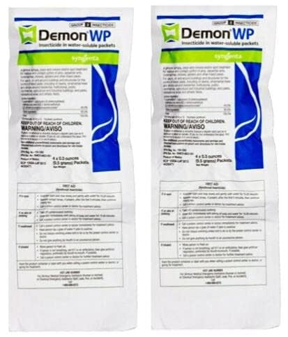 Syngenta Demon WP Insecticide Containing 4 Water-Soluble 9.5 Gram Packets Makes 4 Gallons Cypermethrin 40% (2 envelopes)
