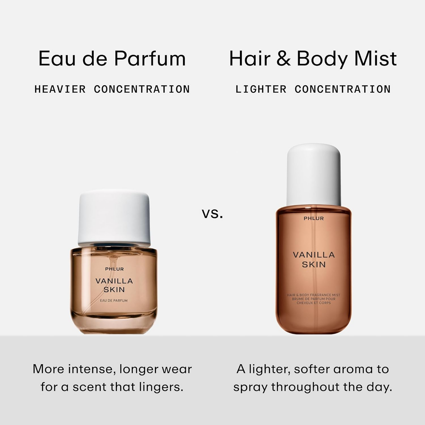 PHLUR Vanilla Skin Body Mist - Hair & Body Mist Fragrance - Vanilla Body Spray with Pink Pepper, Cashmere Wood & Sandalwood (8 Fl Oz)