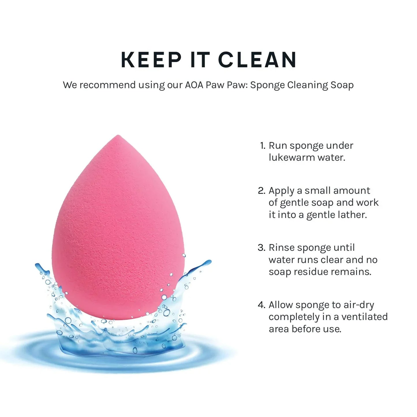 AOA Studio Latex-Free Makeup Sponge Set of 6, Super Soft for Powder, Cream &amp; Liquid
