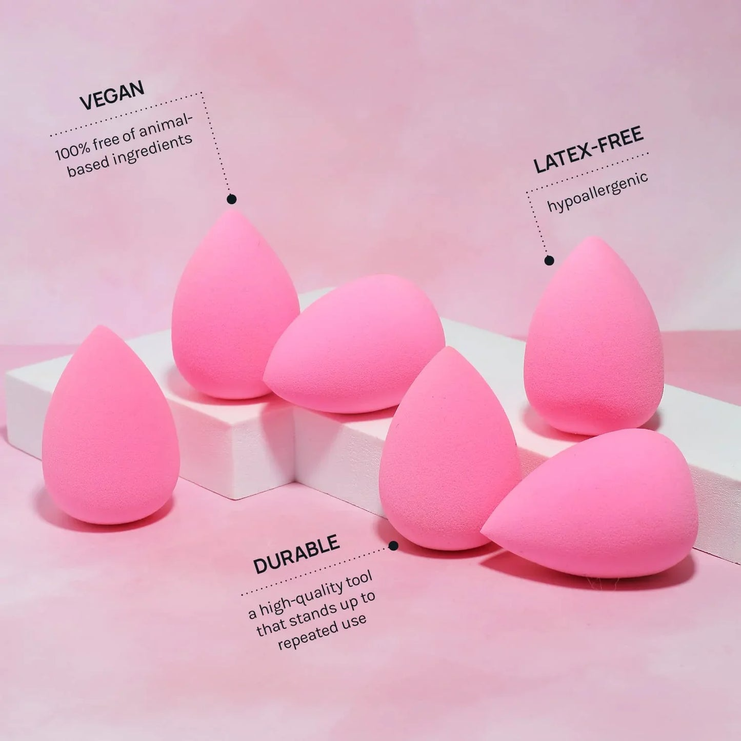 AOA Studio Latex-Free Makeup Sponge Set of 6, Super Soft for Powder, Cream &amp; Liquid