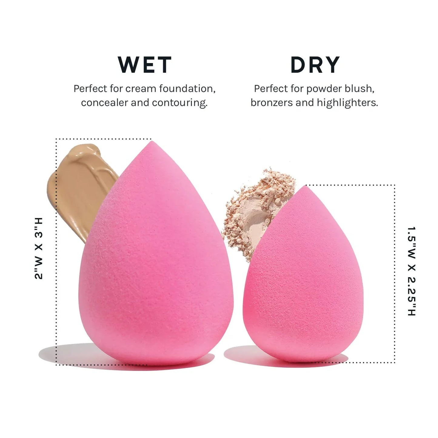 AOA Studio Latex-Free Makeup Sponge Set of 6, Super Soft for Powder, Cream &amp; Liquid