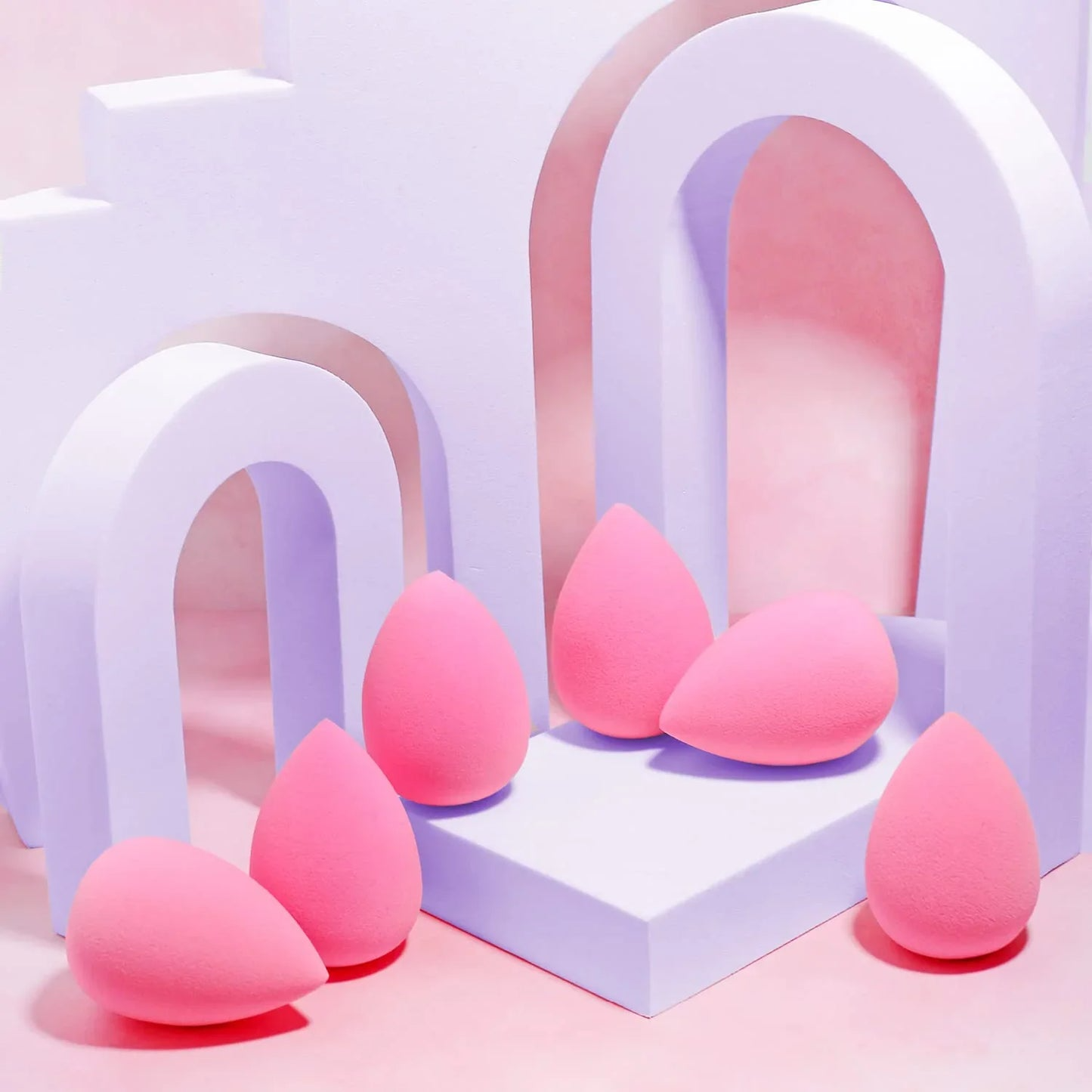 AOA Studio Latex-Free Makeup Sponge Set of 6, Super Soft for Powder, Cream &amp; Liquid