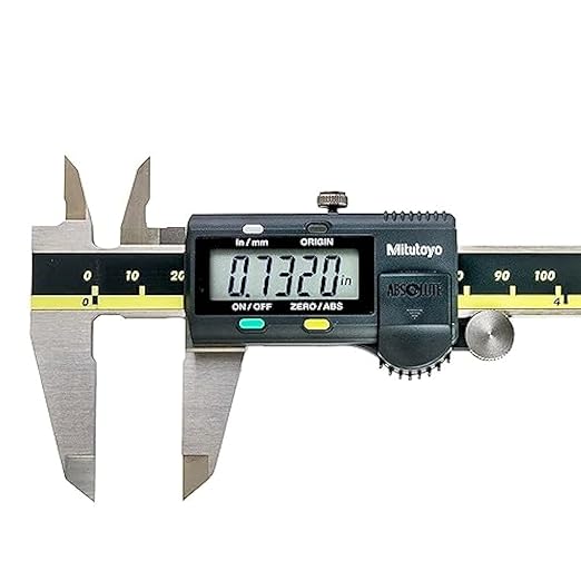 Mitutoyo 500-197-30 Electronic Digital Caliper AOS Absolute Scale Digital Caliper, 0 to 8"/0 to 200mm Measuring Range, 0.0005"/0.01mm Resolution
