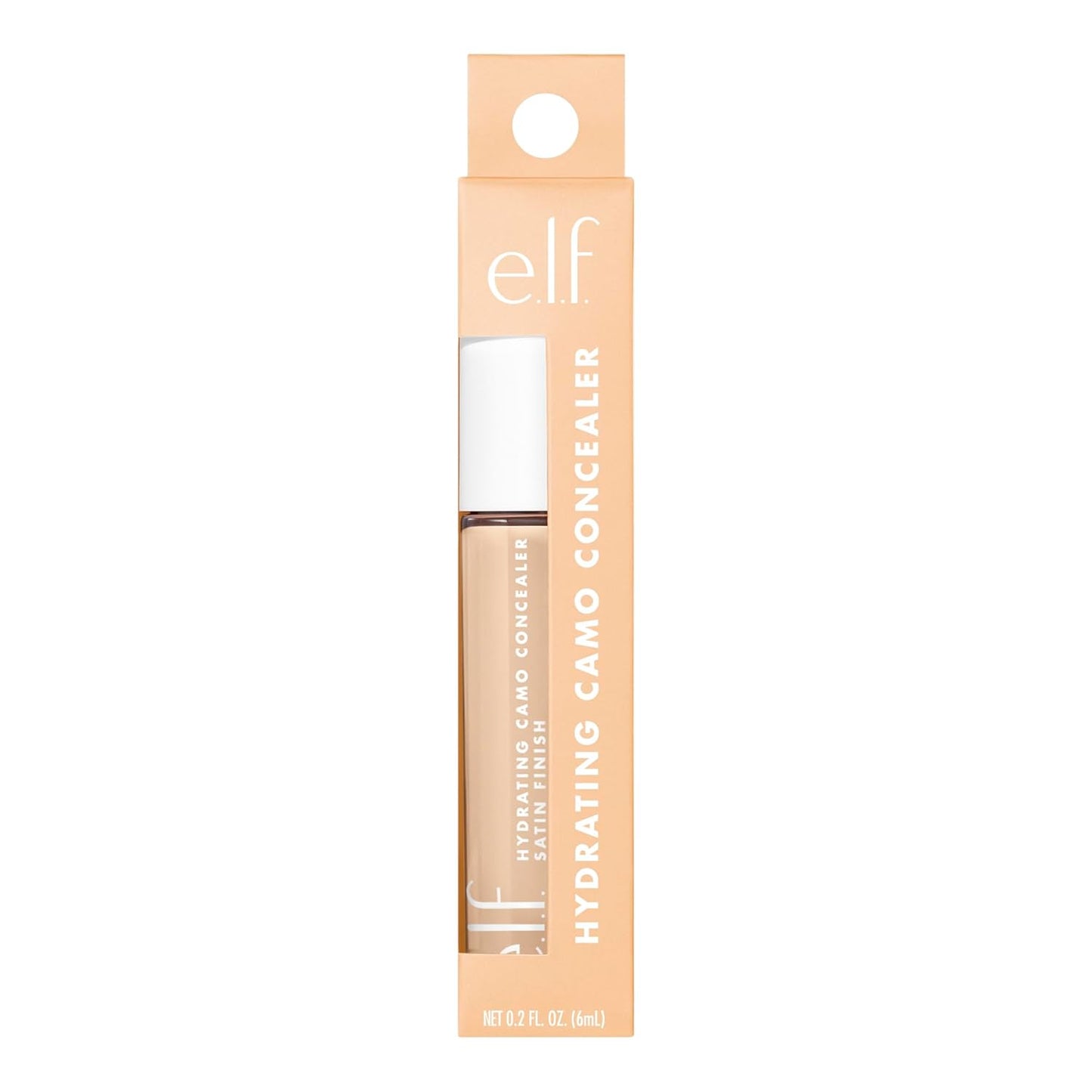 e.l.f. Hydrating Camo Concealer, Full Coverage, Satin Finish, Vegan, Light Sand