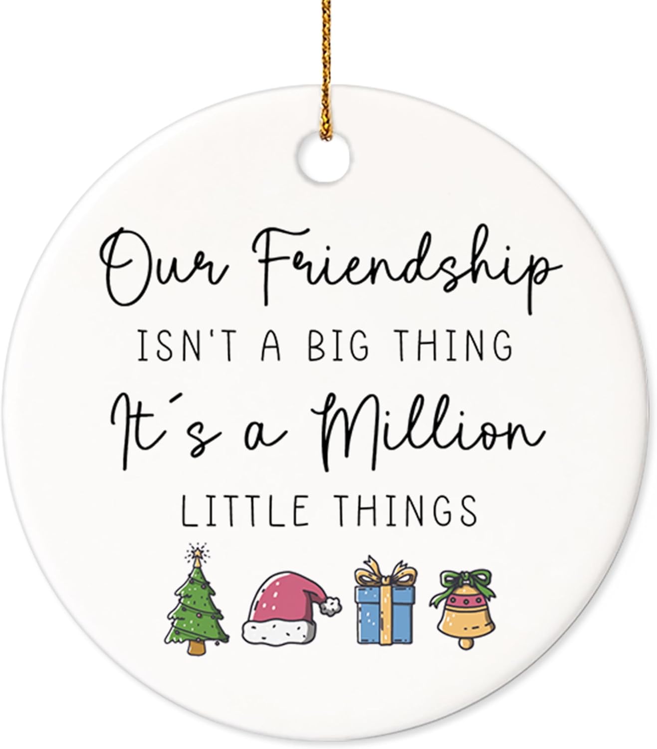Best Friend Ornaments for Christmas Tree 2025, Funny Bestie Forever Ornaments, for Bestfriends, Work Friends, Co Worker, Acrylic Ornament. (H80)