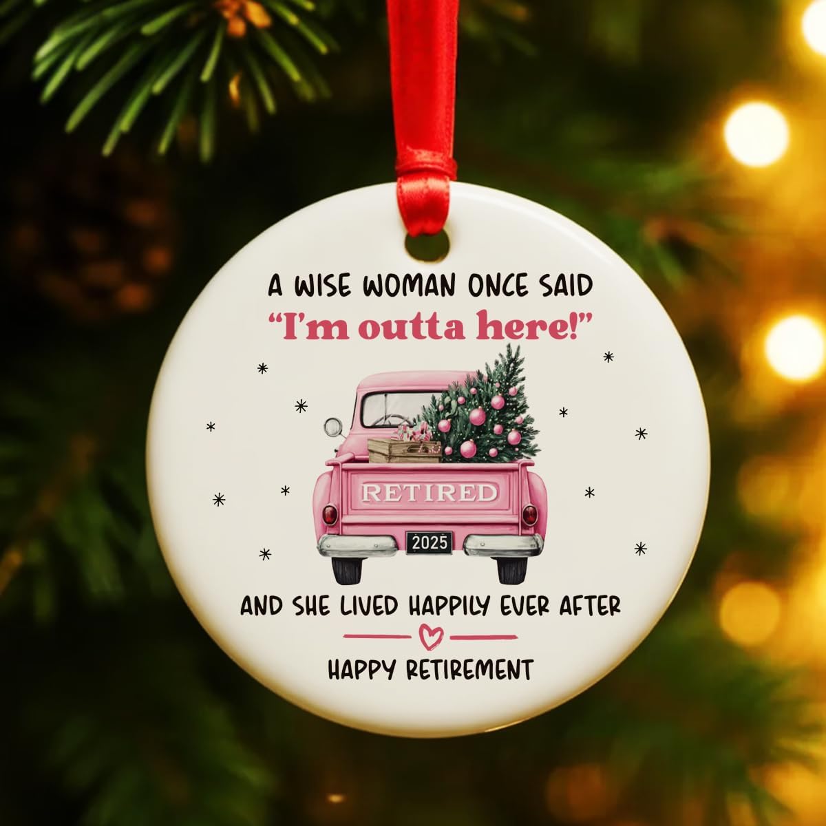 Besties Gifts Christmas Ornament for Friends BFF Soul Sister, We'll be Friends Until We're Old and Senile Ornament for Christmas Tree