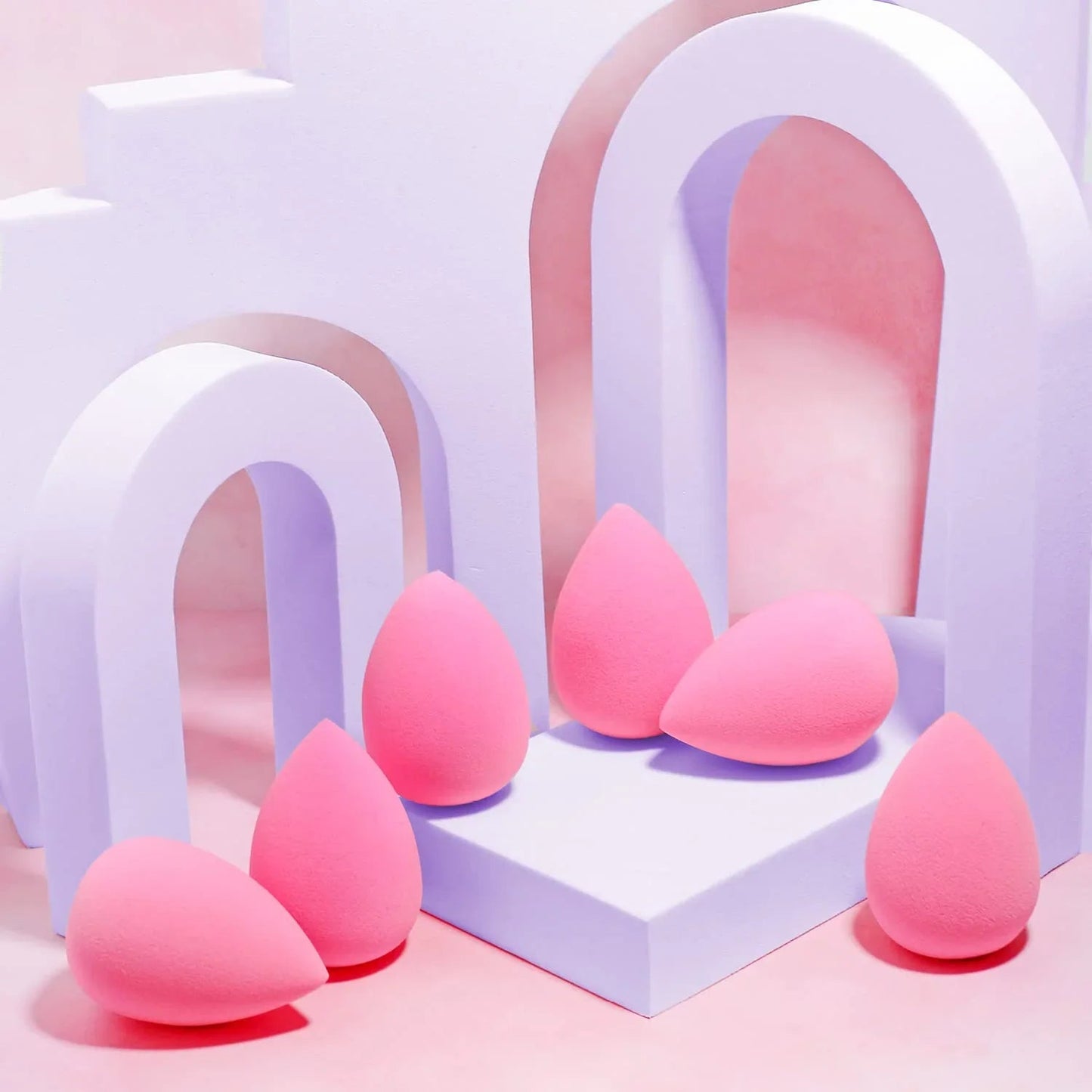 AOA Studio Latex-Free Makeup Sponge Set of 6, Super Soft for Powder, Cream & Liquid