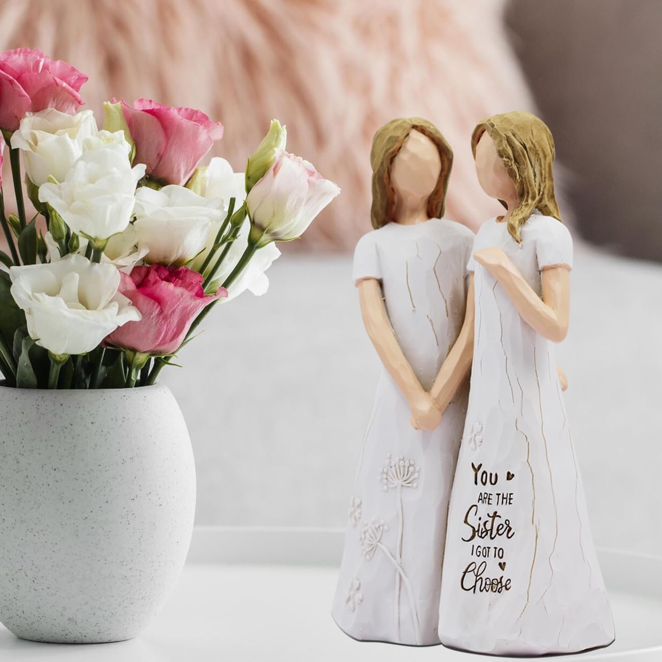 BORLESTA Best Friend Birthday Gifts for Women - Friendship Gifts for Women, Gifts for Friends Women, Sister Birthday Gifts, Bestie Gifts for Women - Friend Hand-Painted Figure