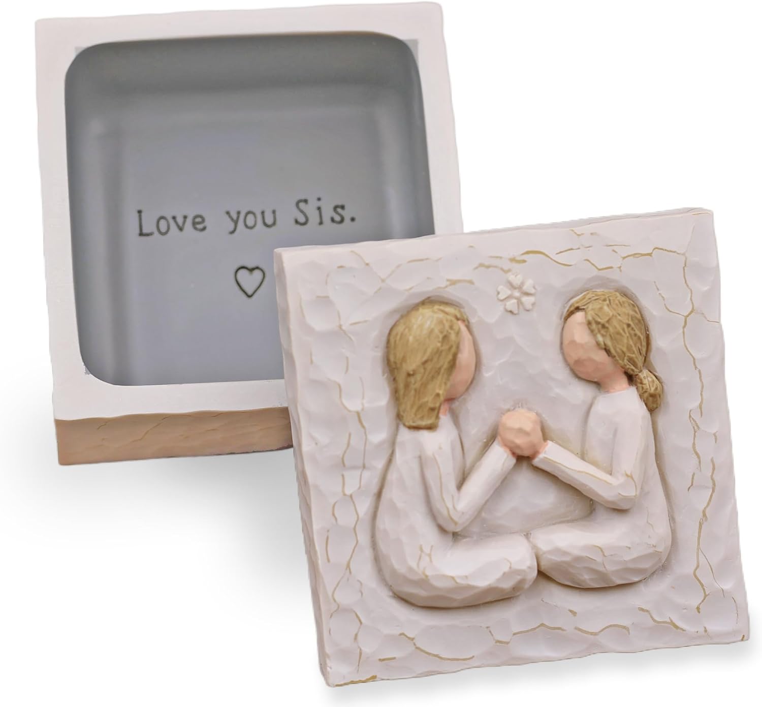 Birthday Gifts for Women, Sister Gifts, Friendship Gift, Best Friend Gift, Christmas Gifts for Sister, Sculpted Hand-Painted Keepsake Box