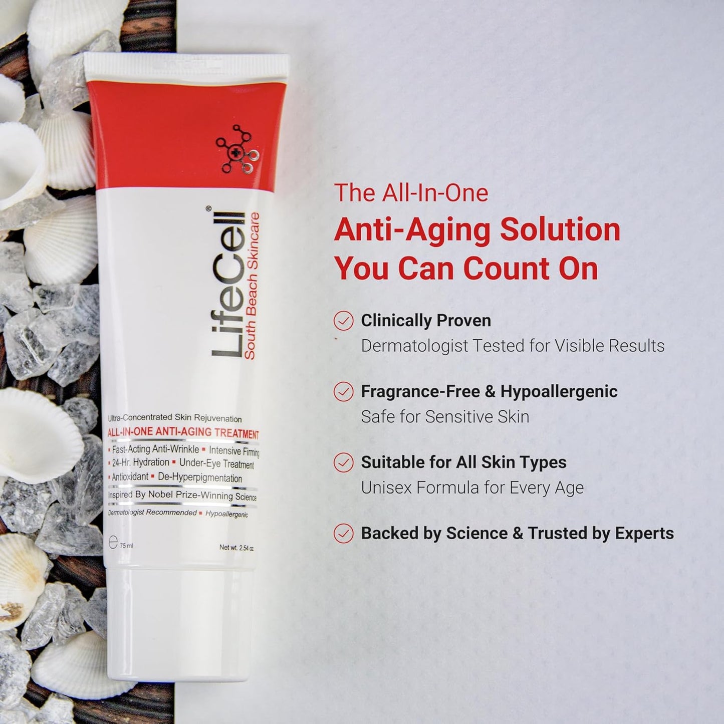 South Beach All-In-One Anti-Aging Treatment, 2.54oz – Firming & Hydrating Care