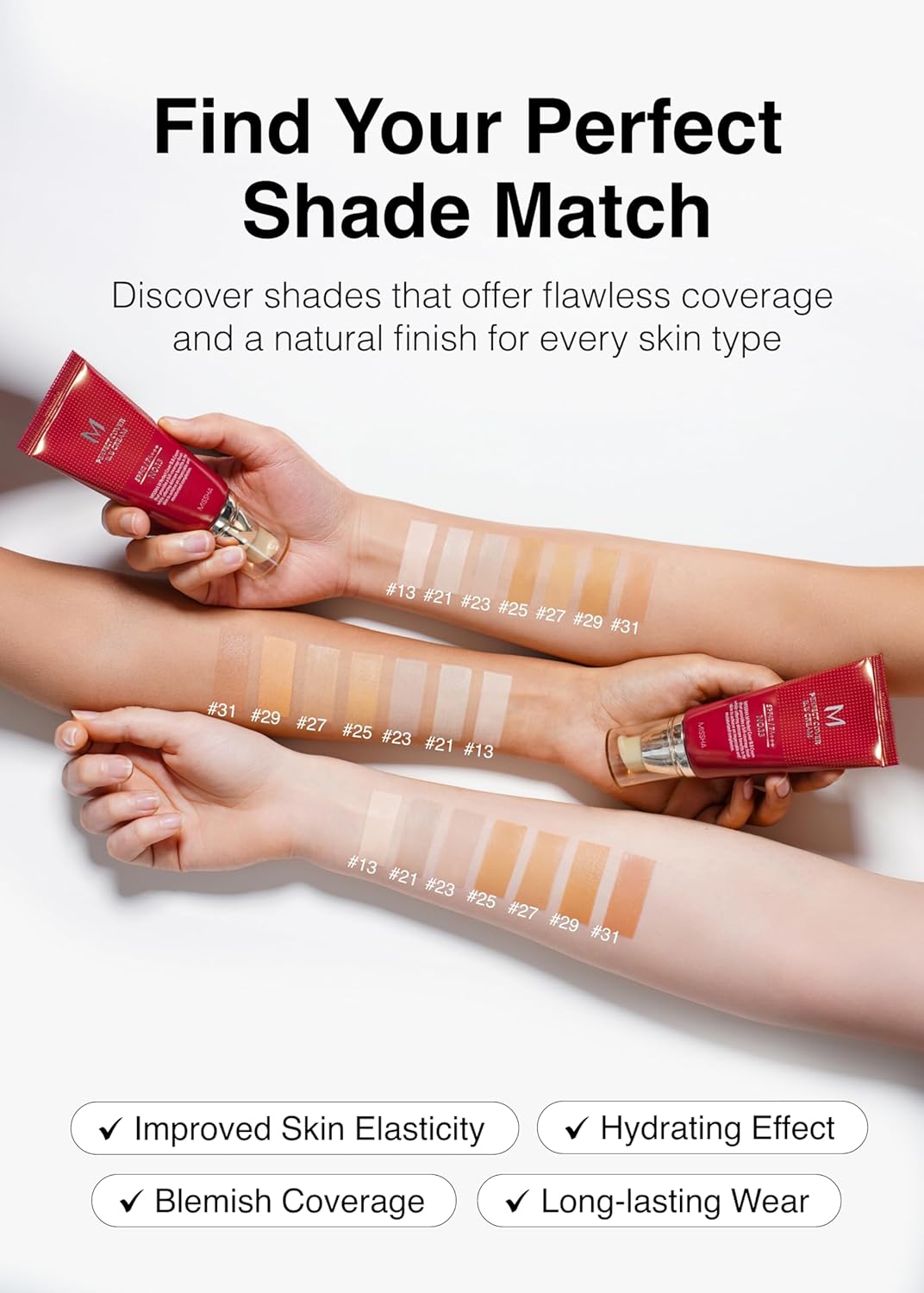 MISSHA M Perfect Cover BB Cream No.21 Light Beige SPF 42 PA+++ 1.69oz Tinted Moisturizer