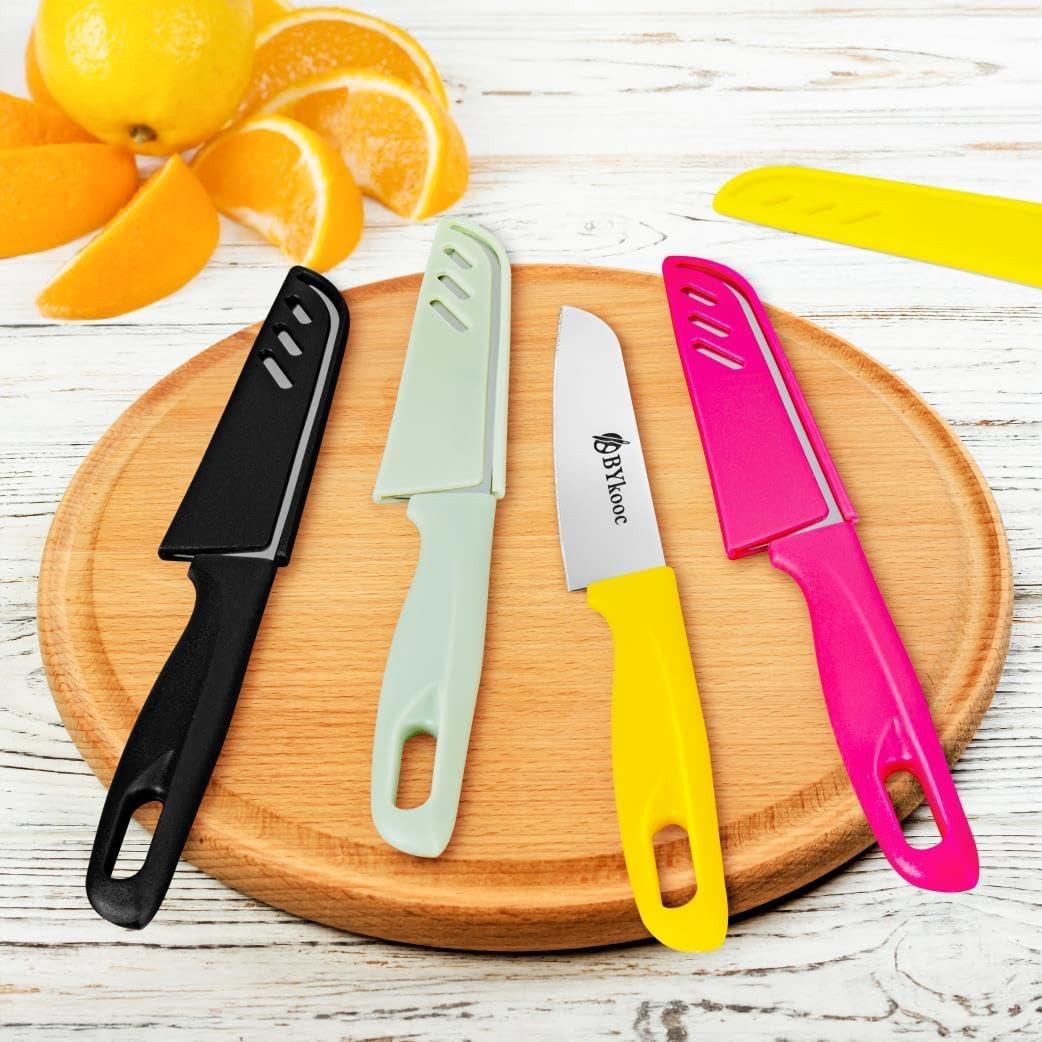 8-Piece Paring Knife Set – German Steel with Sheaths & Ergonomic Handles