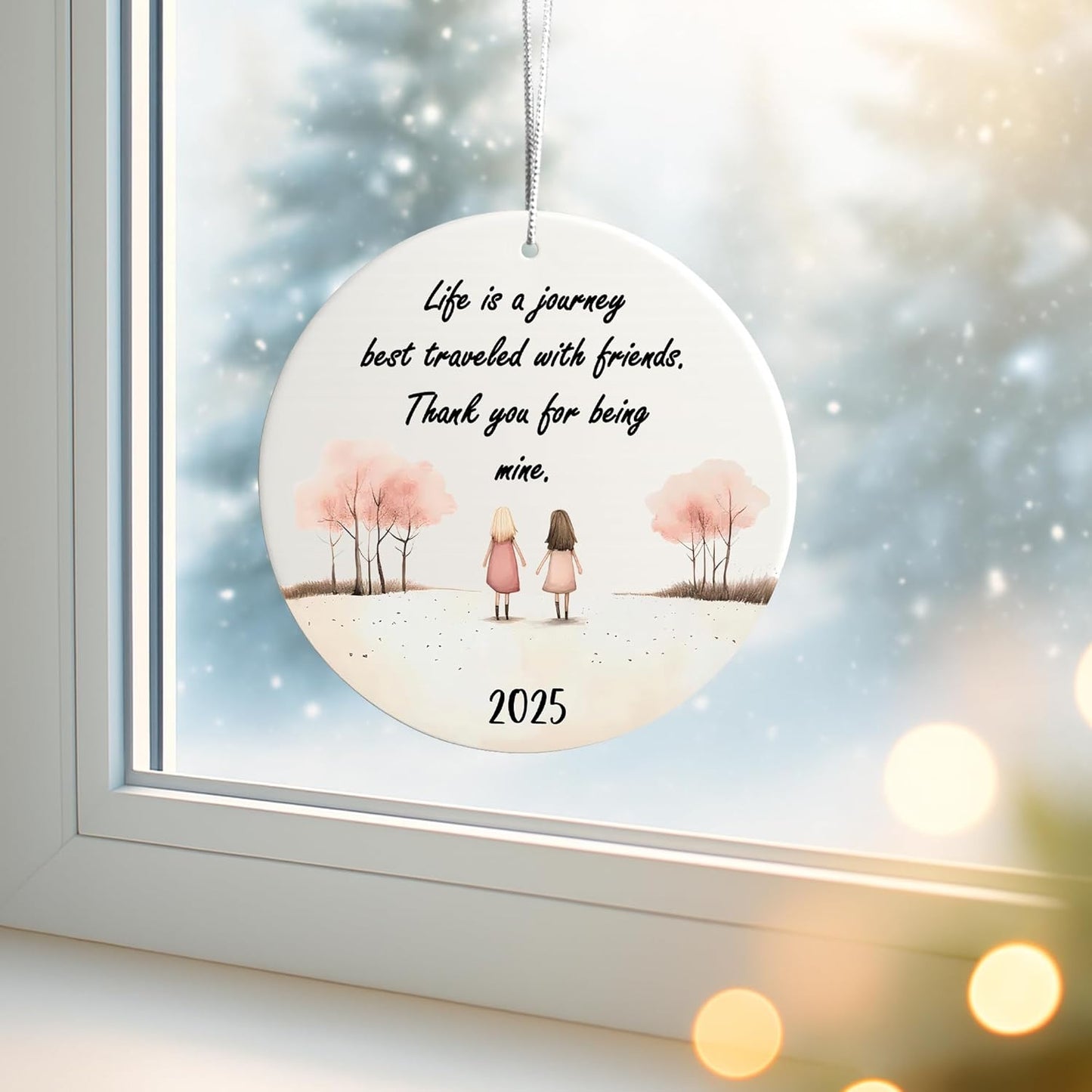 Friendship Ornament, for Women, Christmas Ornaments, Friend Ornaments for Women, Gift for Friends, Friend Ornament (2 Girls Friendship)
