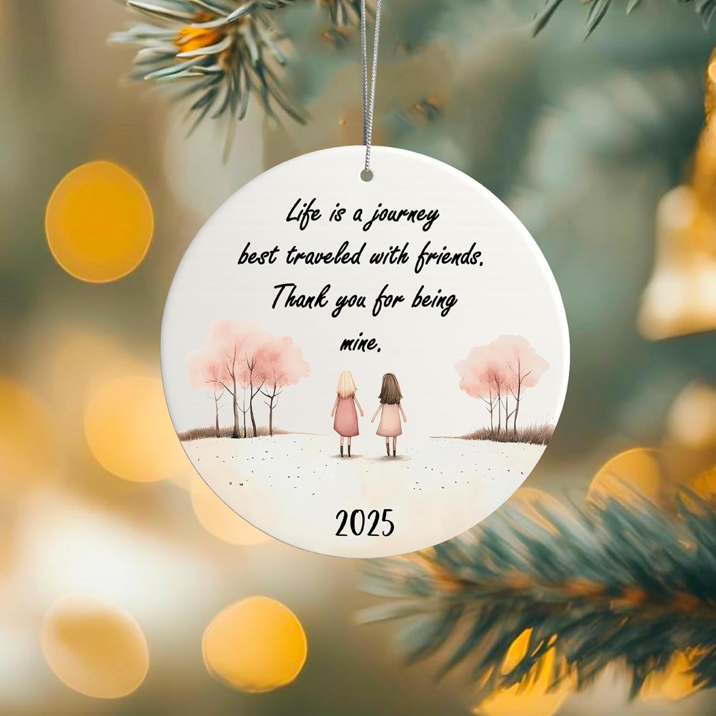 Friendship Ornament, for Women, Christmas Ornaments, Friend Ornaments for Women, Gift for Friends, Friend Ornament (2 Girls Friendship)