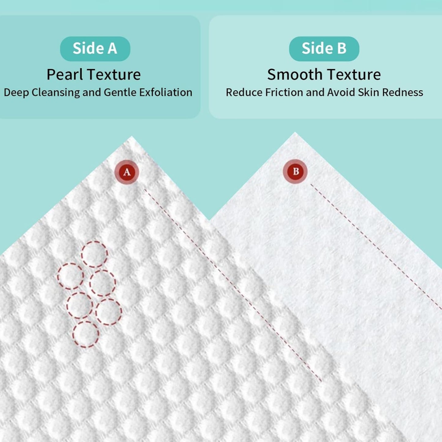 Ultra Thick Disposable Face Towels, Lint-Free Wipes for Makeup Removal, 50 Count