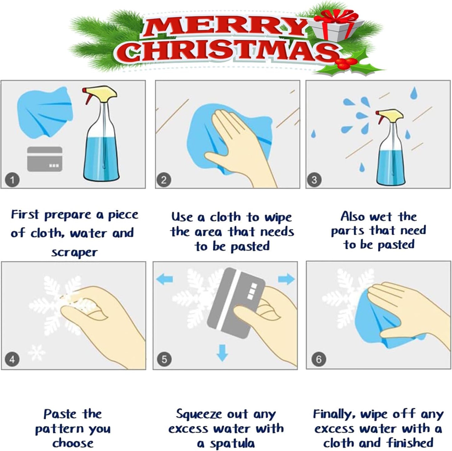 102PCS Christmas Window Stickers for Glass Windows,Double Sided Snowflakes Xmas Window Clings,Reusable Static Santa Claus Reindeer Snowman Christmas Decals,Winter & Holiday Decorations