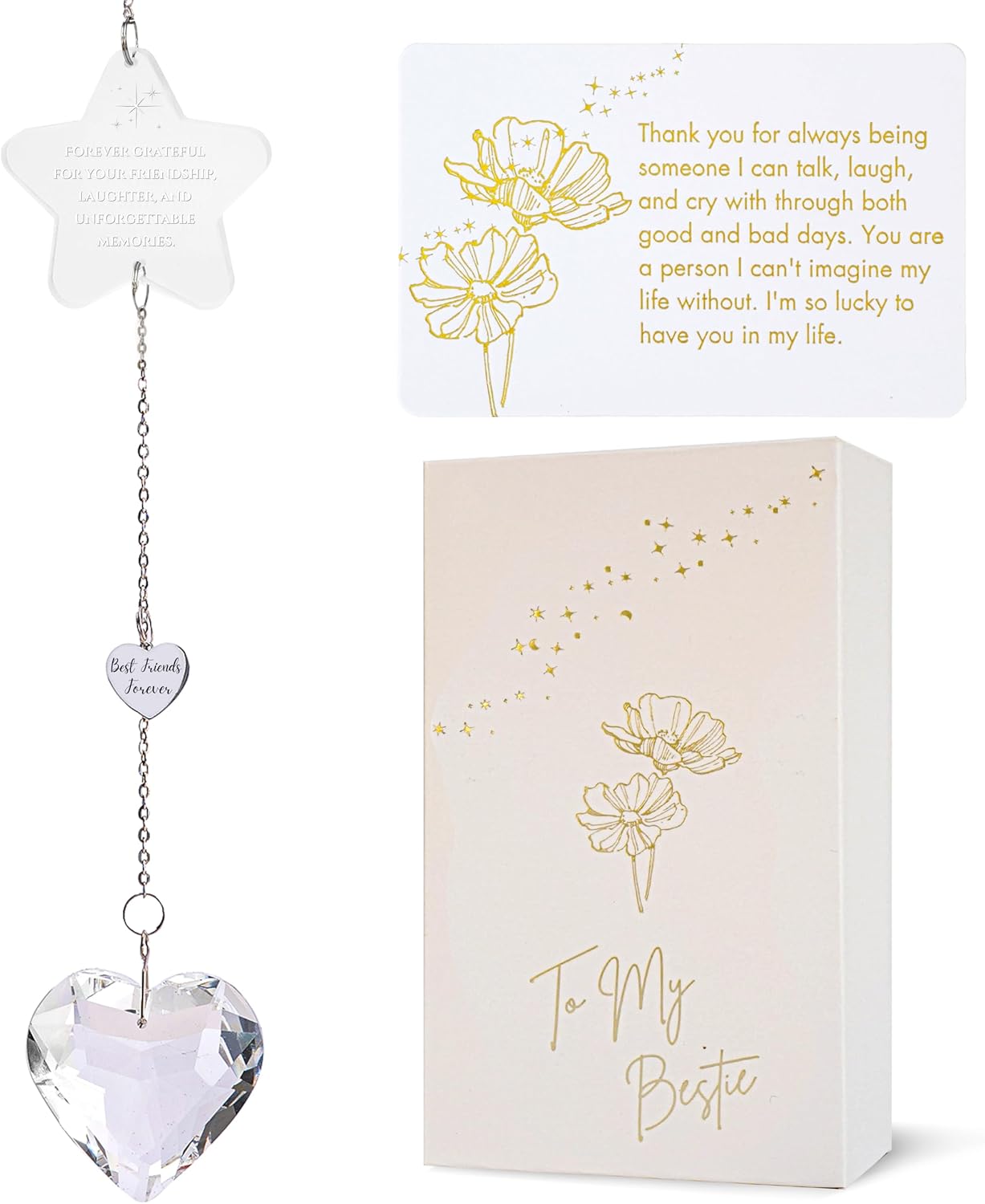 ARUN Bestie Gifts for Women Friendship Gifts for Sister Birthday Sun Catcher Unique Gifts idea BFF Female Friends Friendship Gifts for Sister Best Friend