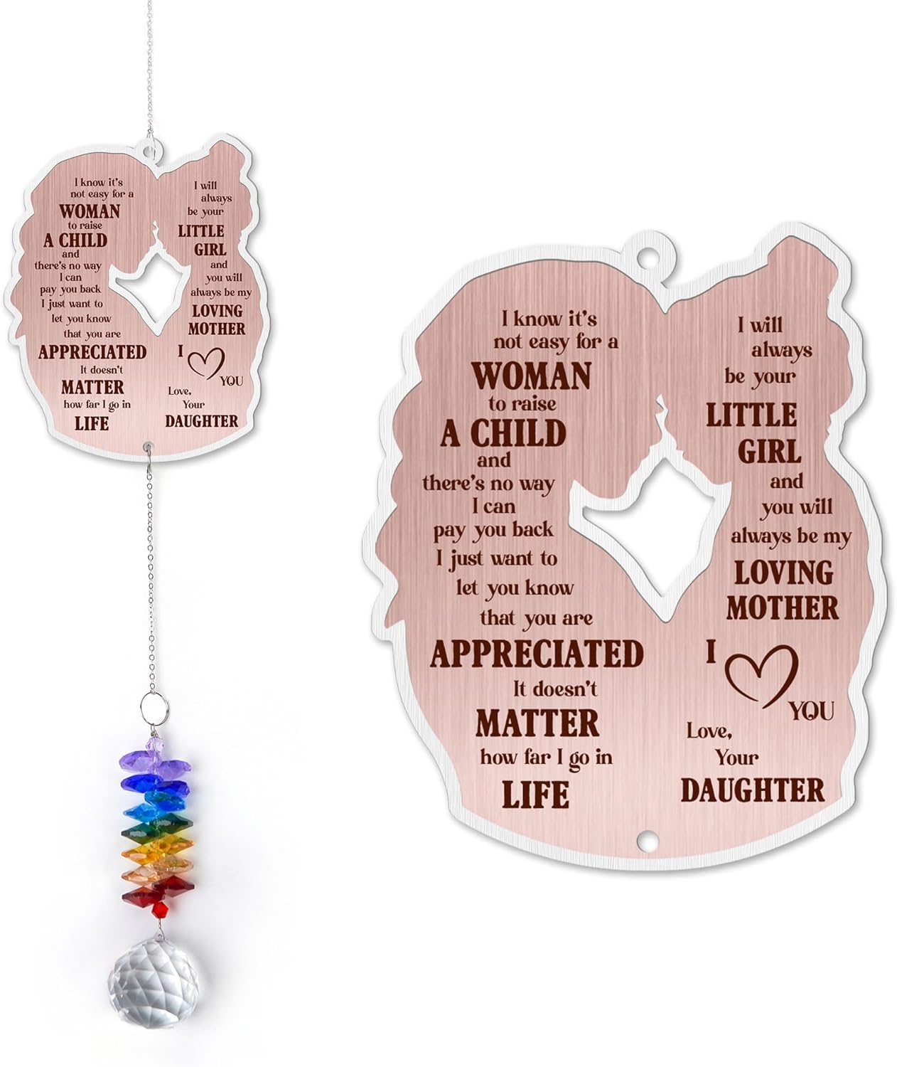 Aluminum Ornament Suncatcher - You are Appreciated - Inspirational Gift Ideas - Encouragement Christmas Ornament - Thank You Gifts for Women Men Friends - Appreciation Gifts for Coworker