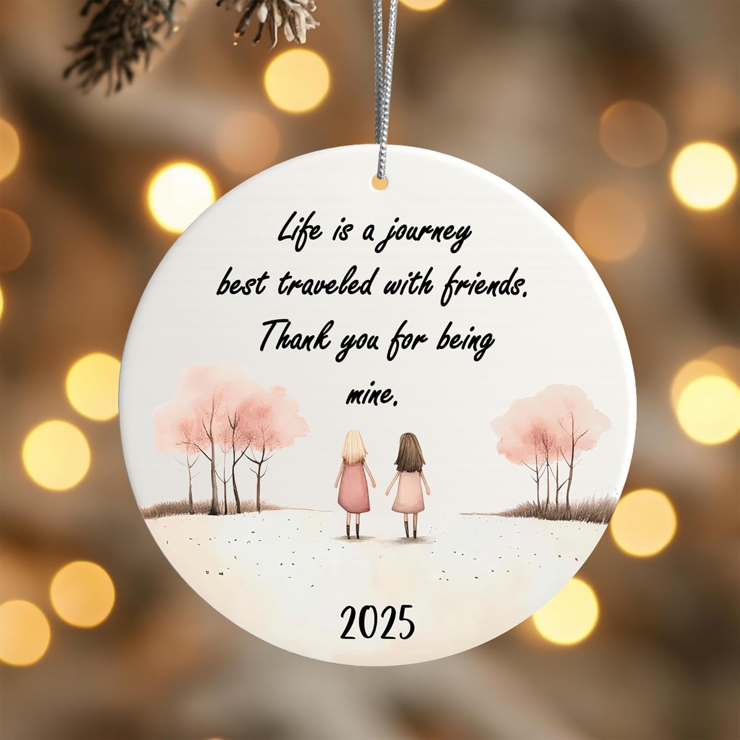 Friendship Ornament, for Women, Christmas Ornaments, Friend Ornaments for Women, Gift for Friends, Friend Ornament (2 Girls Friendship)