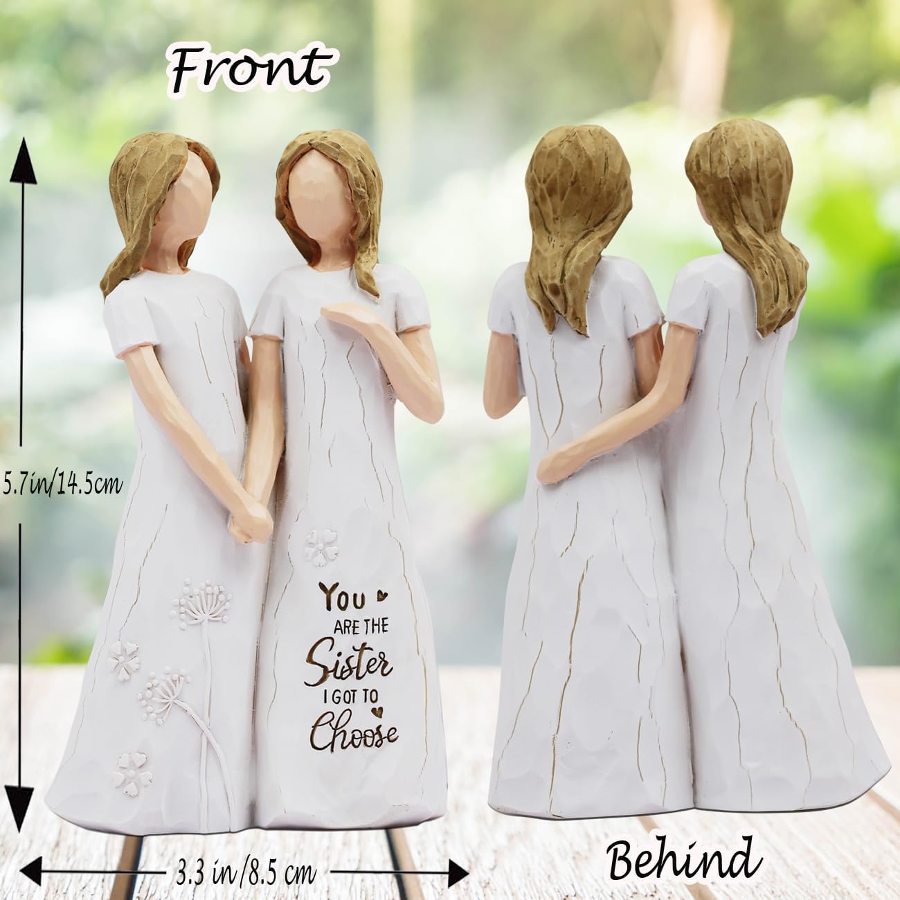 BORLESTA Best Friend Birthday Gifts for Women - Friendship Gifts for Women, Gifts for Friends Women, Sister Birthday Gifts, Bestie Gifts for Women - Friend Hand-Painted Figure