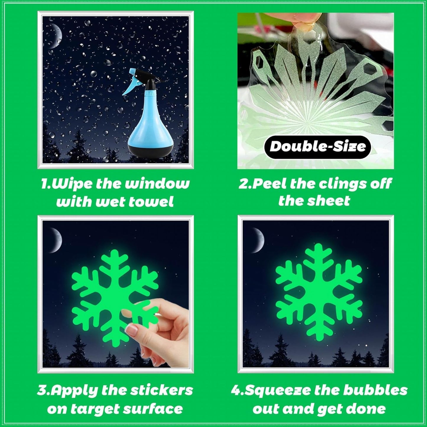 93 Pcs Christmas Window Clings – Holiday Decorations & Decals Christmas Stickers for Glass, Doors & Mirrors – Xmas Decoration Removable Christmas Decor